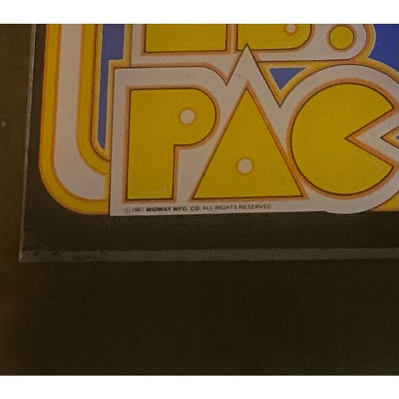 1981 Ms. Pac-Man Midway Arcade Marquee Sign Original Vintage Bally Collectible A - Picture 3 of 5